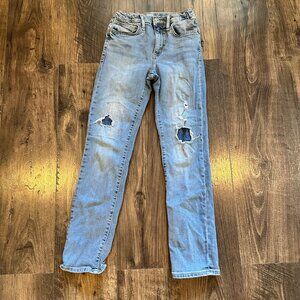 Boy's Old Navy Karate Slim Fit Distressed Adjustable Waist Jeans Size 12